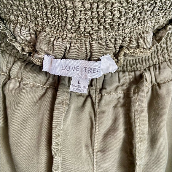 Love Tree Women's High Rise Joggers Size L Olive - Picture 5 of 5
